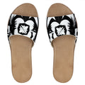 Womens Leather Sliders