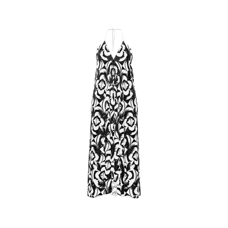 Halterneck backless dress