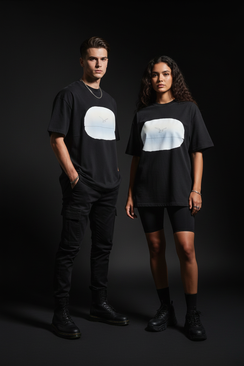 Black — Heavyweight Drop Shoulder T-Shirt