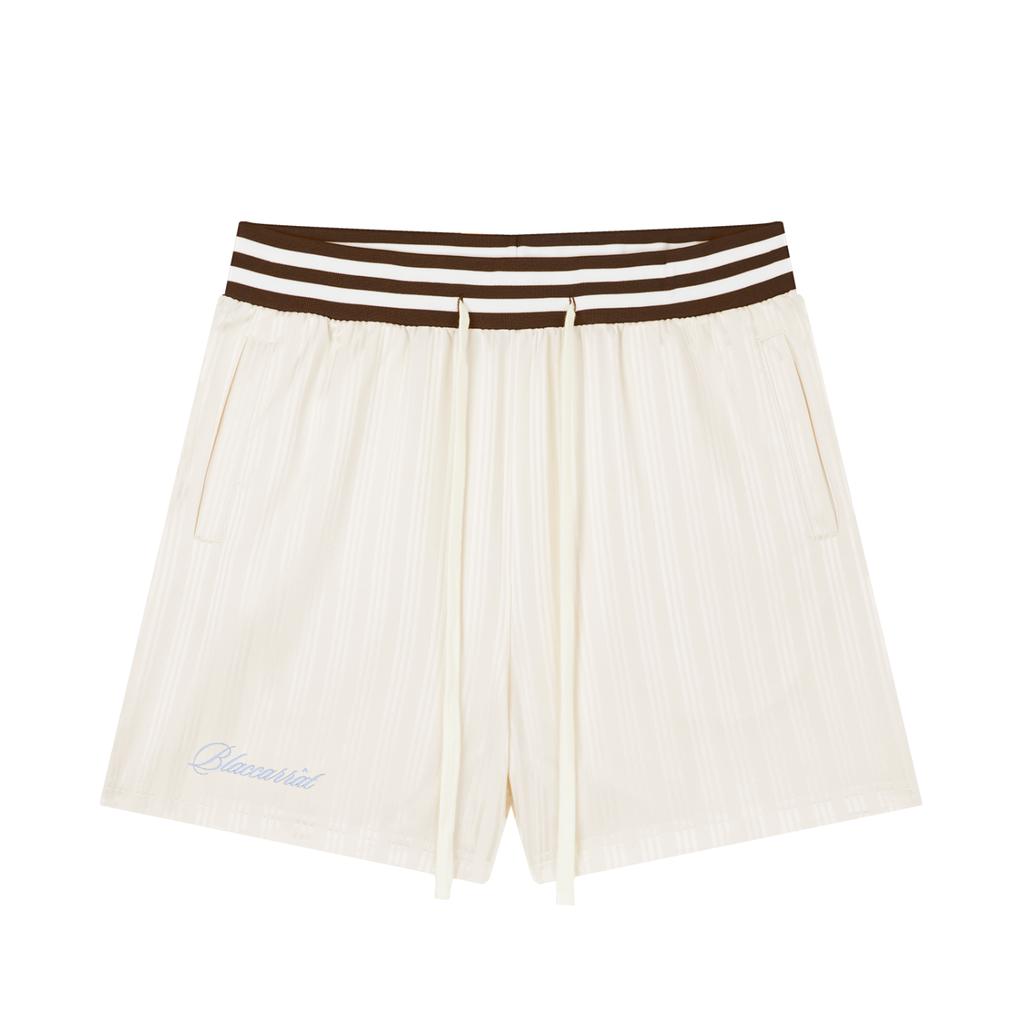 Unisex Striped Drawstring Shorts
