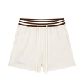 Unisex Striped Drawstring Shorts