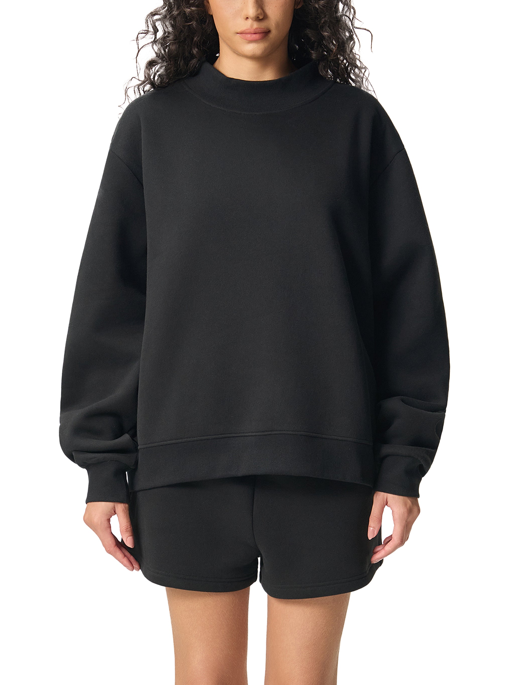 Women's Fleece Neck Crew Sweatshirt