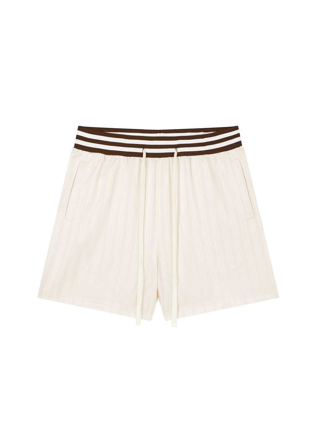 Unisex Striped Drawstring Shorts