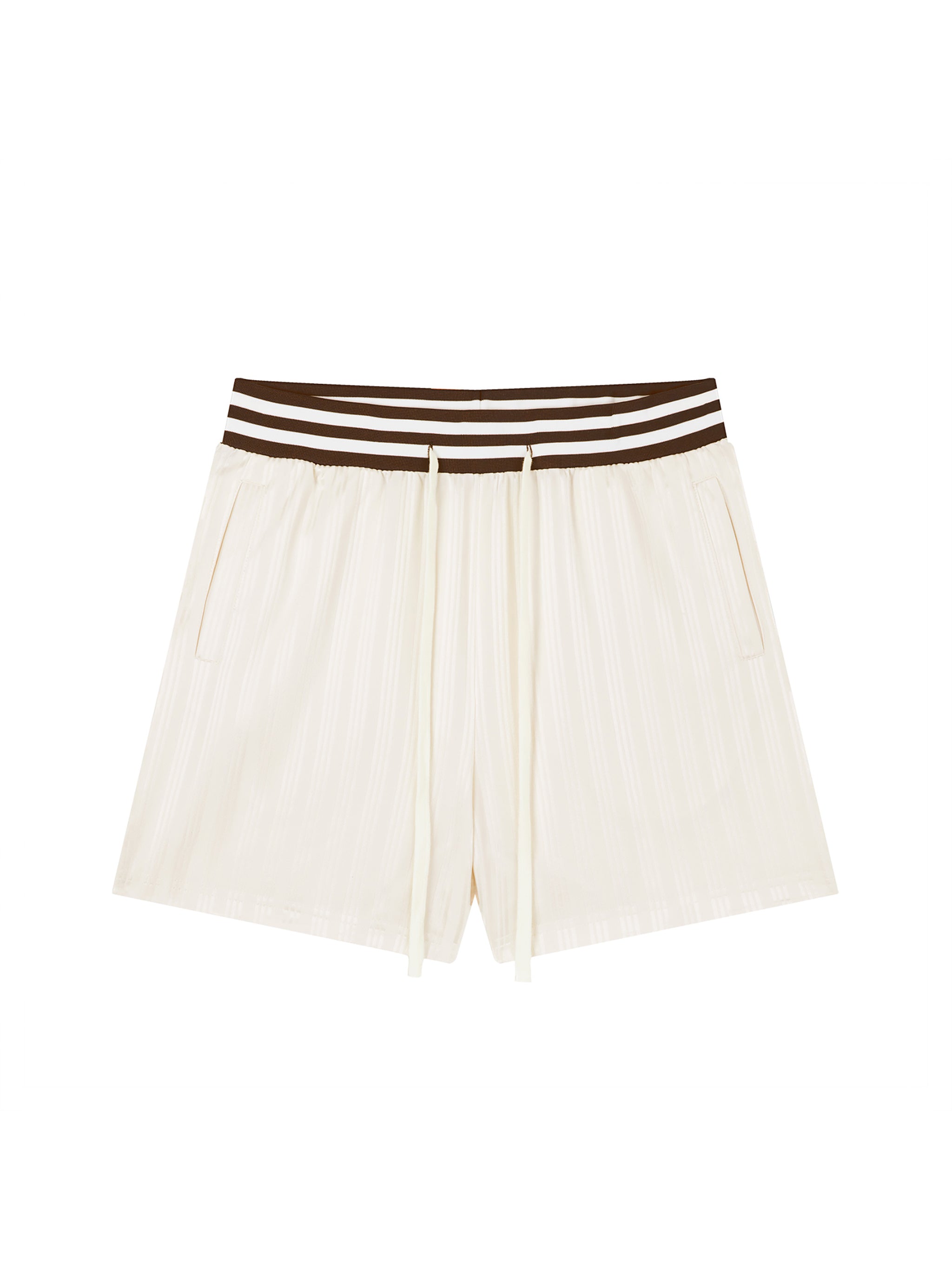 Unisex Striped Drawstring Shorts