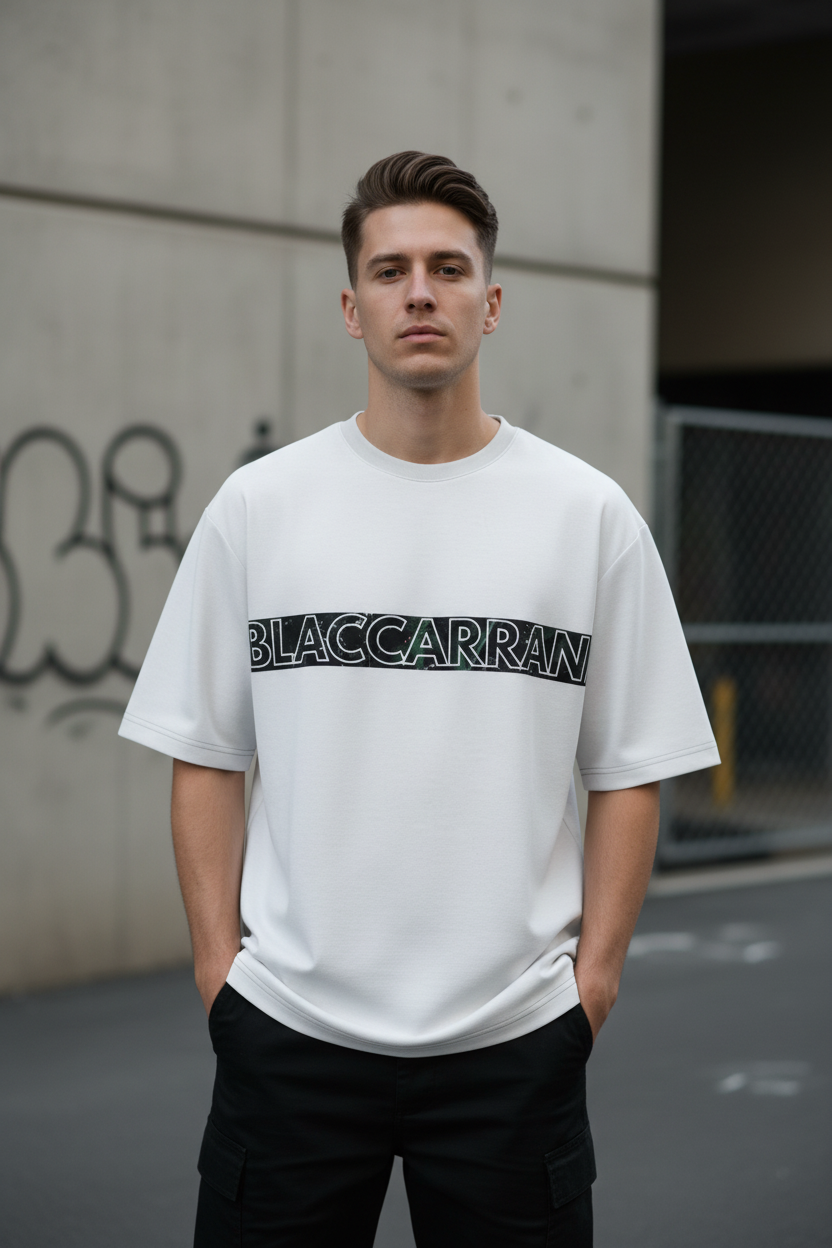 Mens Oversized Ponte Hoop T-Shirt product image
